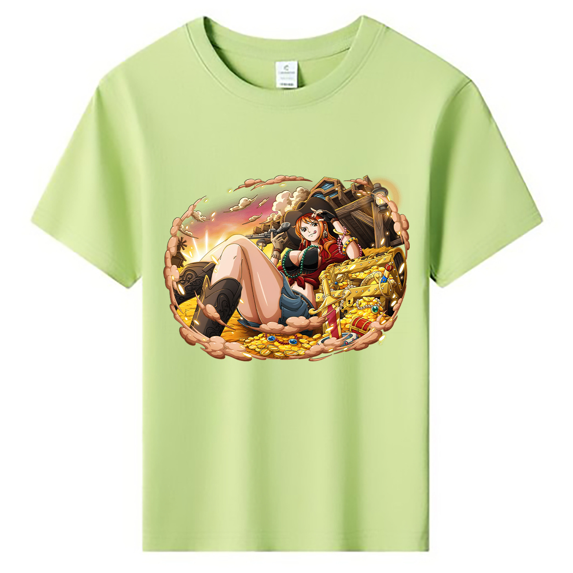（画像用） ワンピース ナミ ONE PIECE Nami 綿100％キッズTシャツ（フロントプリント）